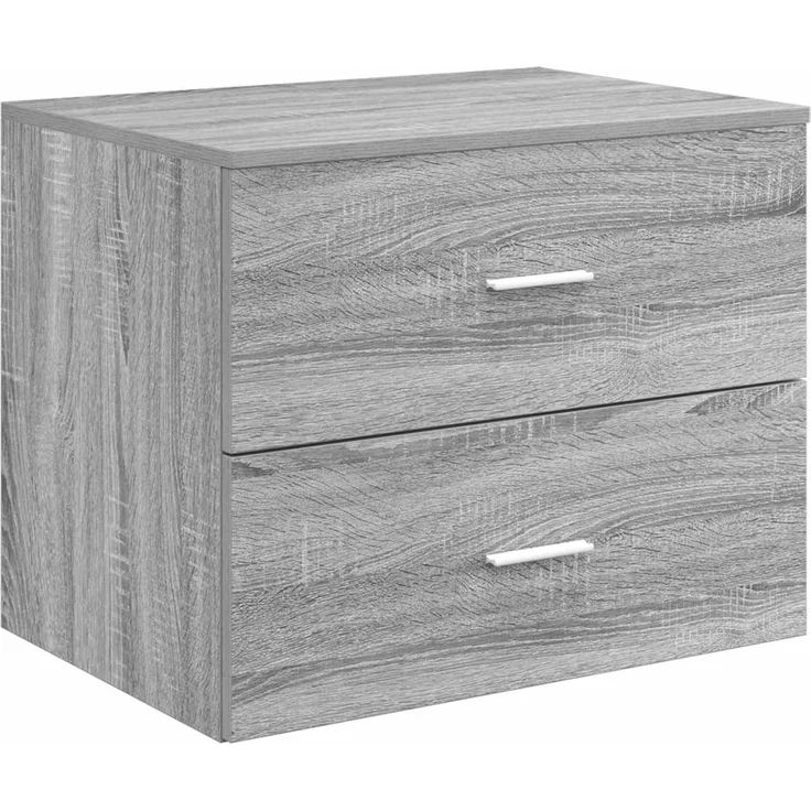 vidaXL Wandmontierter Waschbeckenunterschrank Grau Sonoma 3404387 – Bild 4