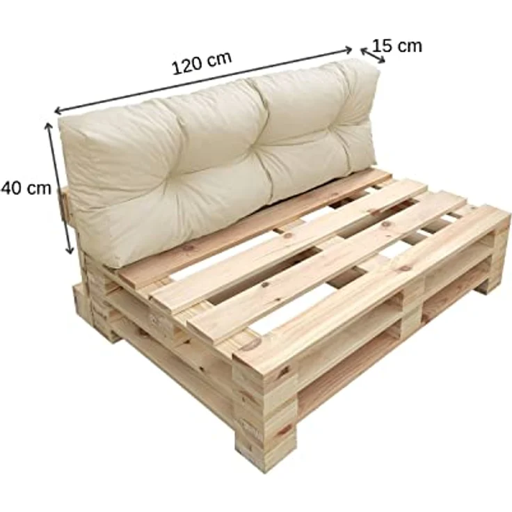 chilly pilley Palettenkissen Wasserdicht Palettenauflage Palettenpolster Palettenmöbel Gartenkissen Wasserfest Wasserabweisend viele Größen und Farben (Set 7 er. Creme) – Bild 5