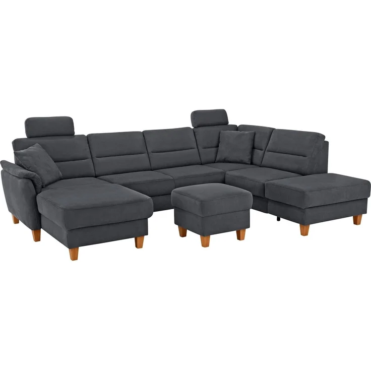 Home affaire Wohnlandschaft Palmera U-Form, Federkern, wahlweise mit Bettfunktion und mit/ohne Stauraum – Bild 1