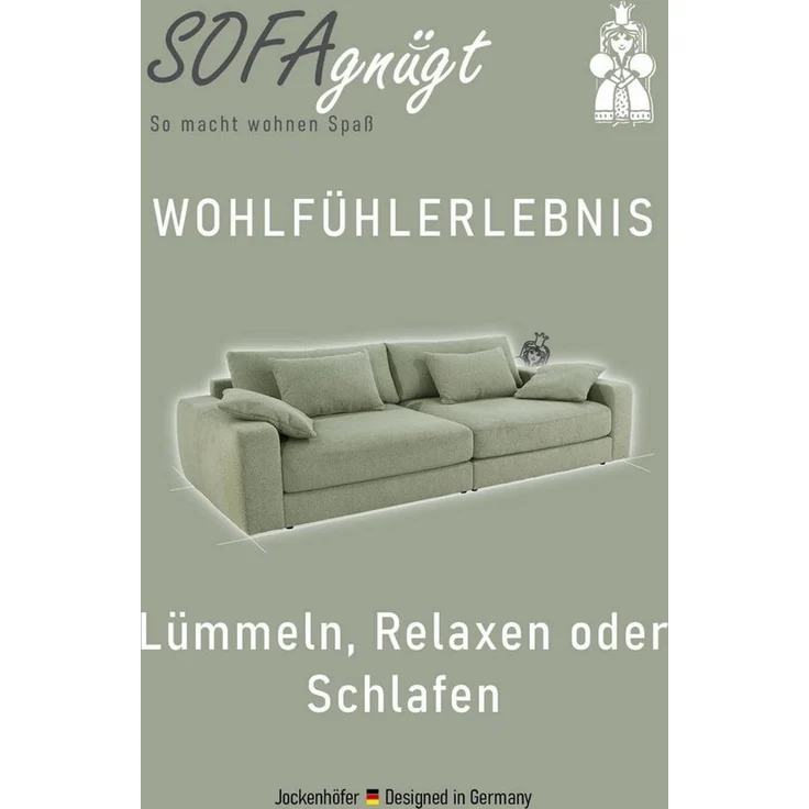 Jockenhöfer Gruppe Big-Sofa Milano XXL, B: 290 cm, mit Zierkissen, Relaxfläche 120x240 cm, Federkern – Bild 3