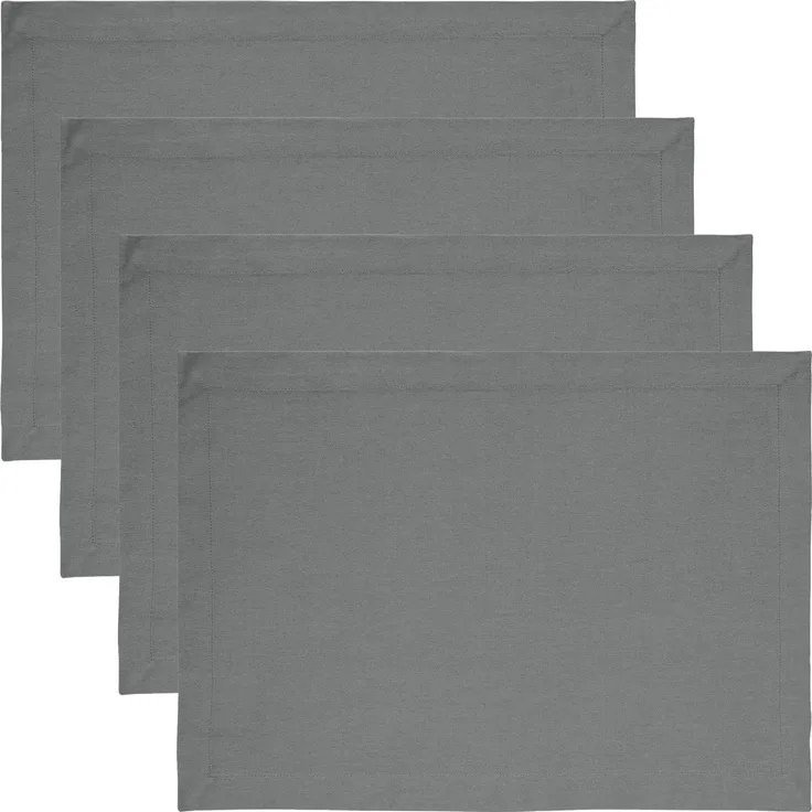 REDBEST Platzset Tischset "Tulsa" 4er-Pack, Baumwolle Uni