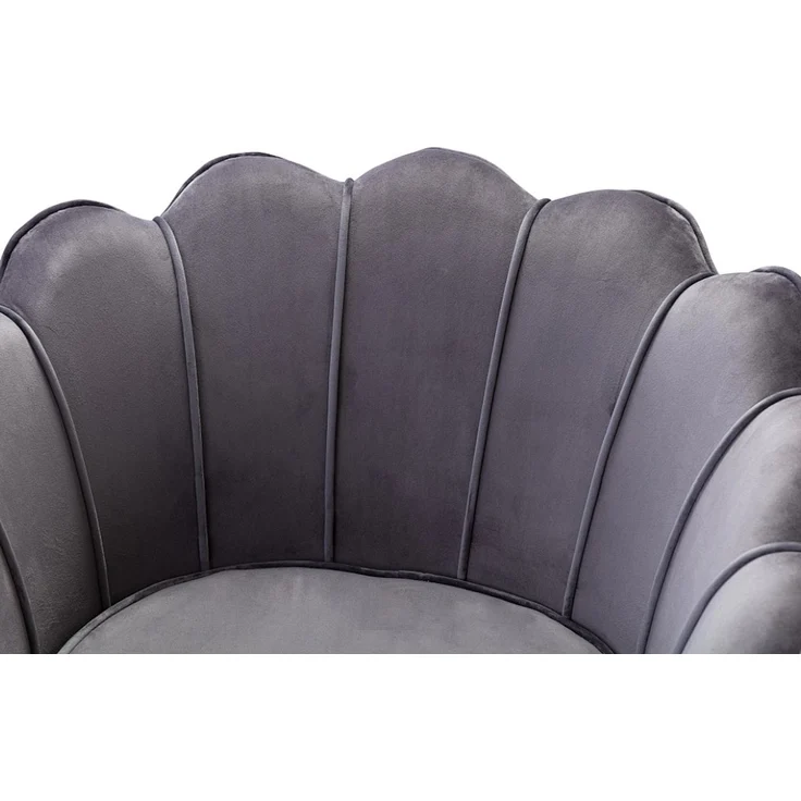 Vente-unique - DANDELION - Sessel mit gerader Rückenlehne - Metall - Anthrazitgrau - 78 x 75 x 76.5 cm – Bild 5