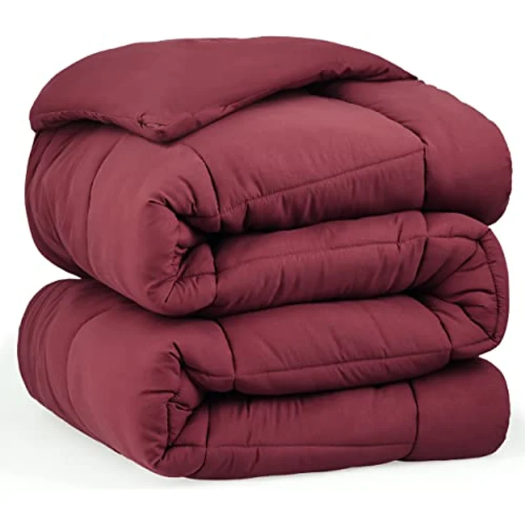 BEDSURE Bettdecke 200x200 Winterdecke 450gsm - Warm Winterdecke 200x200 cm für Winter, Waschbar Dicke Winterbettdecke, Rot – Bild 8