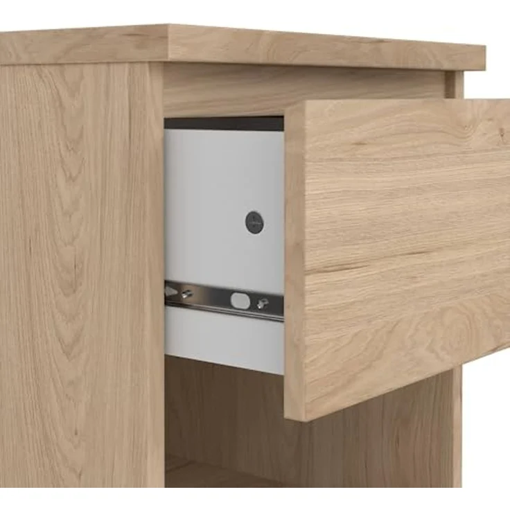 Dmora - Nachttisch Annette, Niedrige Kommode, Tisch, Multifunktionaler Nachttisch, 40x40 h50 cm, Eiche – Bild 5