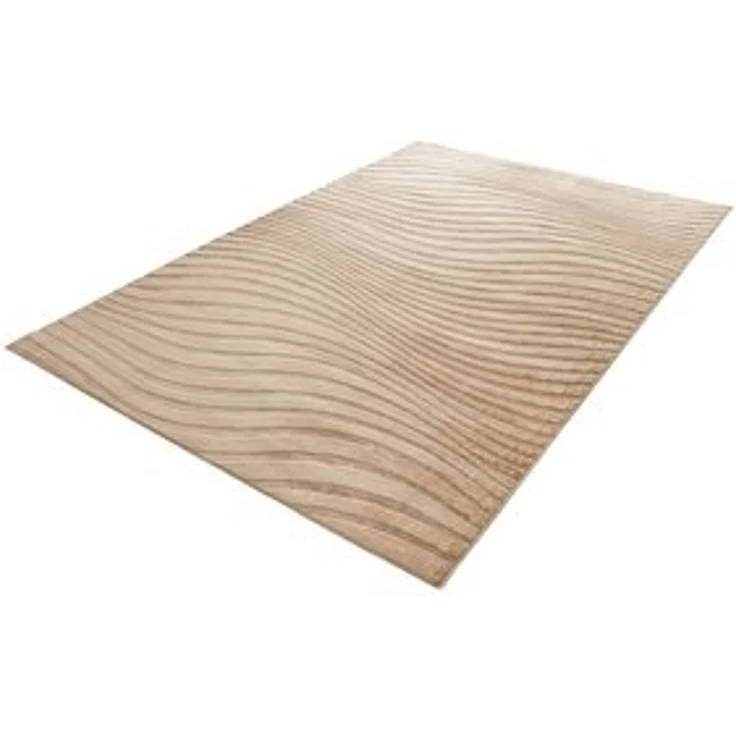 riess-ambiente Designteppich WAVE 230x160cm beiget · Kurzflor-Teppich mit Hoch-Tief-Effekt, rechteckig, Höhe: 10 mm, Wohnzimmer · Indoor · 3D-Effekt · Modern · Schlafzimmer – Bild 6