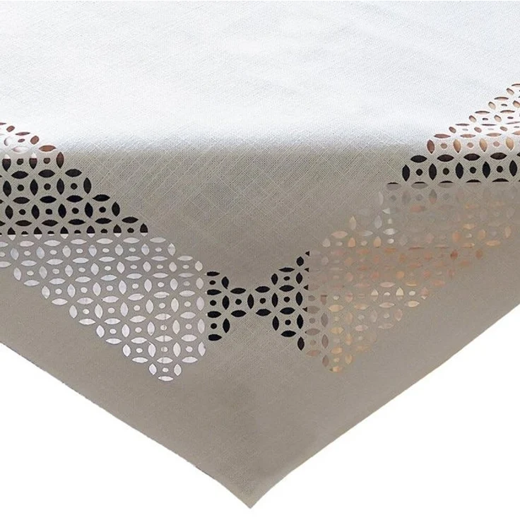 matches21 HOME & HOBBY Tischdecke Tischdecke REA durchbrochene Ornamente Polyester weiß 85 x 85 cm (1-tlg), Pflegeleicht & waschbar bei 30 °C – Bild 2