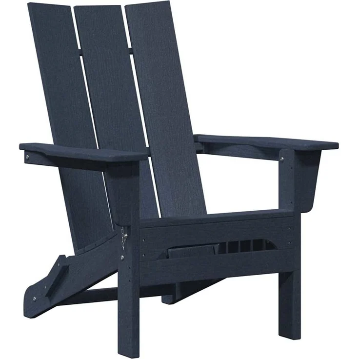 vidaXL Klappbarer Adirondack-Stuhl Marineblau 80,5 x 74,5 x 92 cm HDPE 42006618 – Bild 1