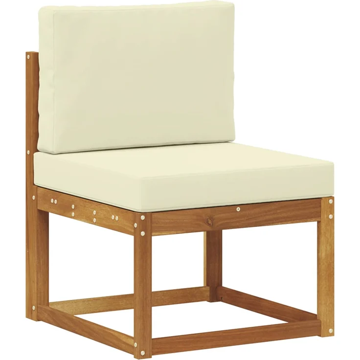 vidaXL Outdoor-Sofagarnitur mit Kissen 5 pcs Natur und Creme 3366358 – Bild 6