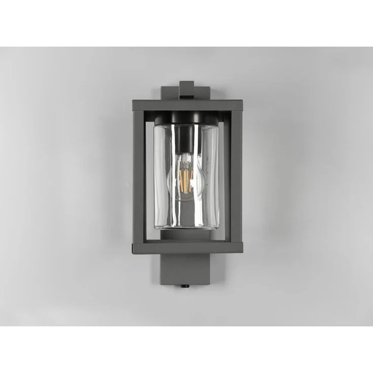 Außenwandleuchte LUNGA in Laternenoptik, Höhe 33cm, Anthrazit – Bild 10