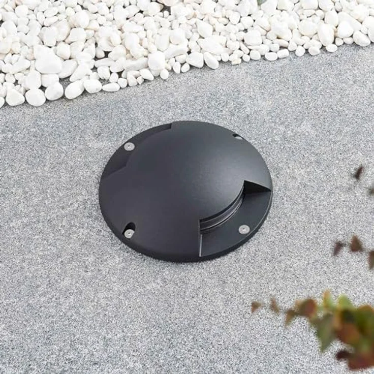 Lindby LED Außenleuchte Cormac, wasserdicht, modern, schwarz, Aluminium, 2-flammig, Außenstrahler für Garten, Terrasse, Balkon & Haus – Bild 3