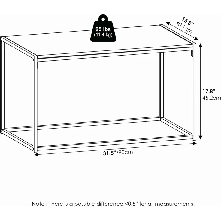 Furinno CAMNUS Wohnzimmer-Tischset, 3-teilig, Couchtisch mit 2 Beistelltischen, Seitentische, für Wohnzimmer, Weiß – Bild 4