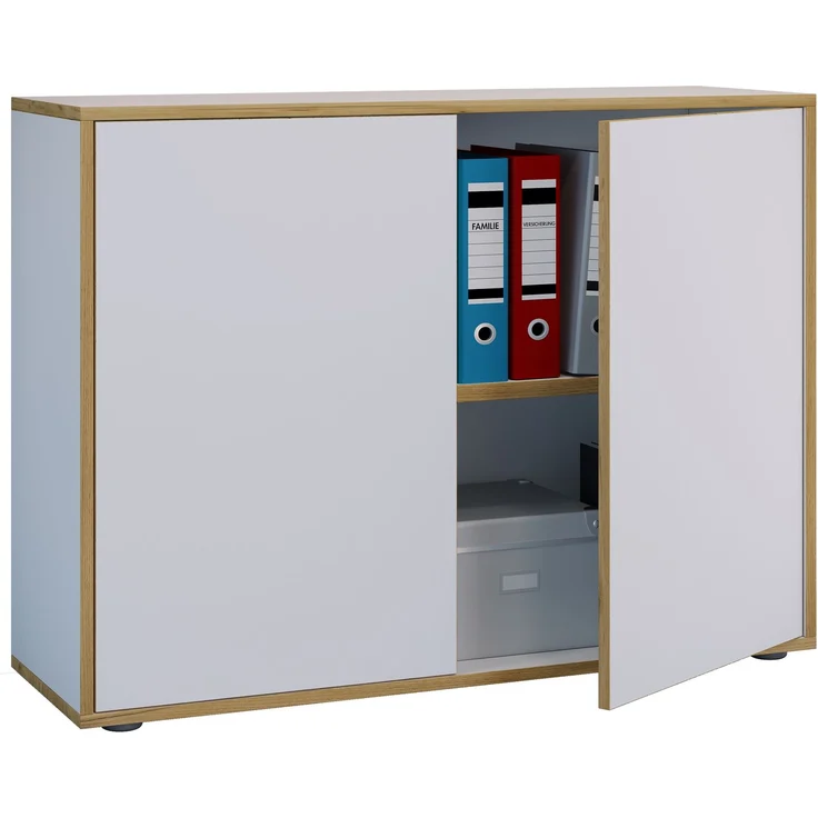 VCM Büroschrank Salia 920722 Weiß H. 74 x B. 100 x T. 33 cm – Bild 1