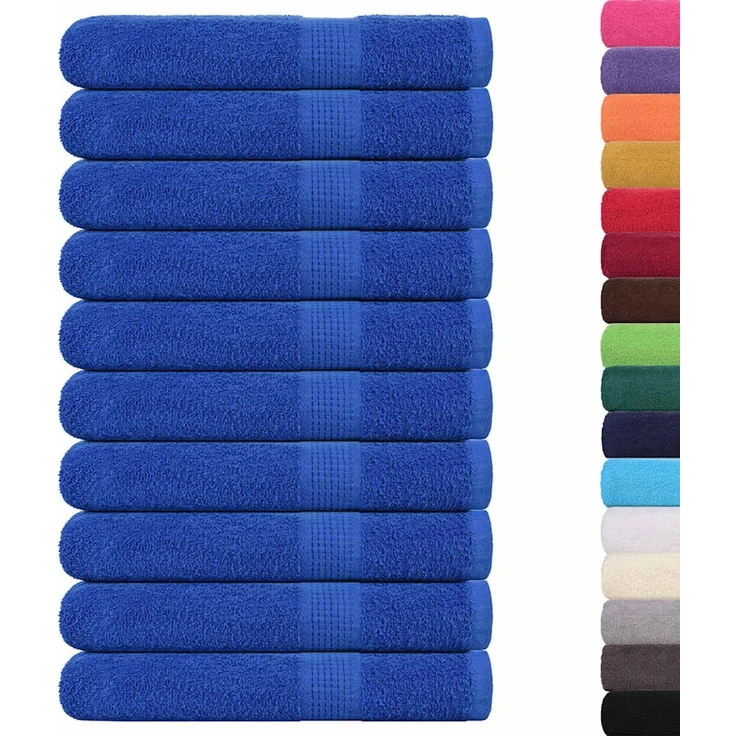 vidaXL Handtücher FROGN 10 Stk. Blau 100x200 cm 360 g/m² 136724 – Bild 2