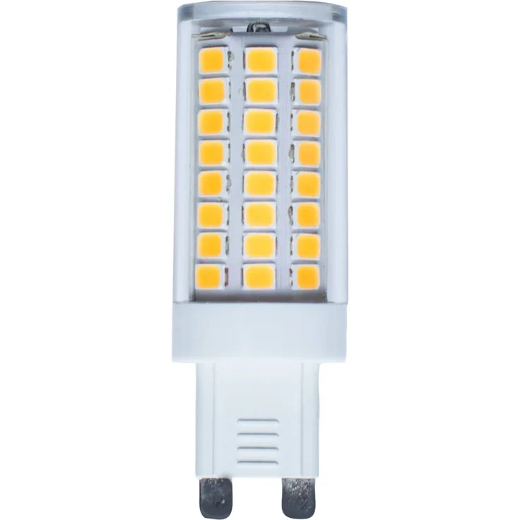 LightMe LED-Stiftsockellampe G9, 4,8 W, warmweiß 2.800K, 600lm, klar, nicht dimmbar