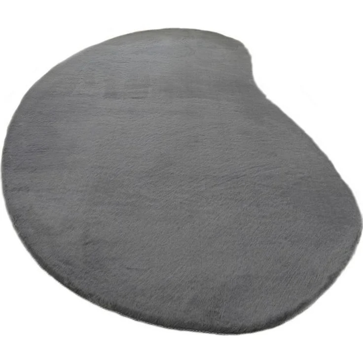 Bruno Banani Hochflor-Teppich Rabbit 2 Bean, Kunstfell Teppich, Modern, besondere Form, U-förmig, Höhe: 25 mm, Kaninchenfell-Haptik, Microfaser, Wohnzimmer, Schlafzimmer, Esszimmer – Bild 4