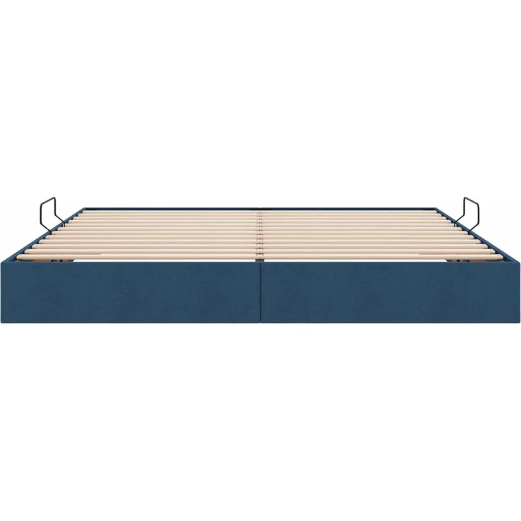 vidaXL Ottoman Bettgestell mit Speicher Blau 200 x 200 cm Stoff 3442849 – Bild 7