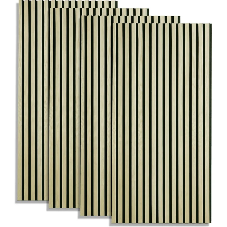 Akustikpaneele Holz 60 x 120 cm 4 Paneele Creme Wandpaneele Deckenpaneele 3D Wandpaneel Wandverkleidung Dekorpaneel – Bild 1