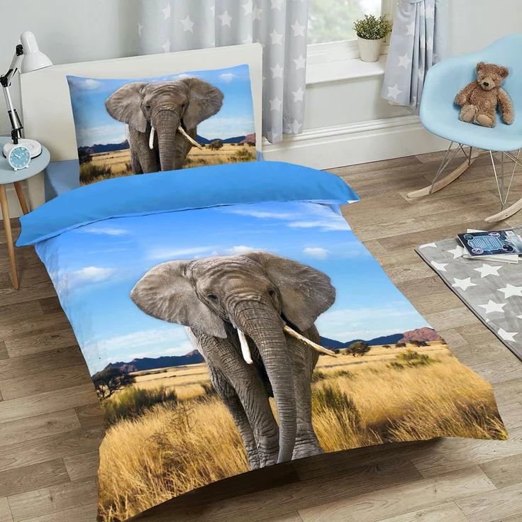 Elefant Bettwäsche Digitaldruck ESPiCO Sleep and Dream 135 x 200 + 80 x 80 cm – Bild 4
