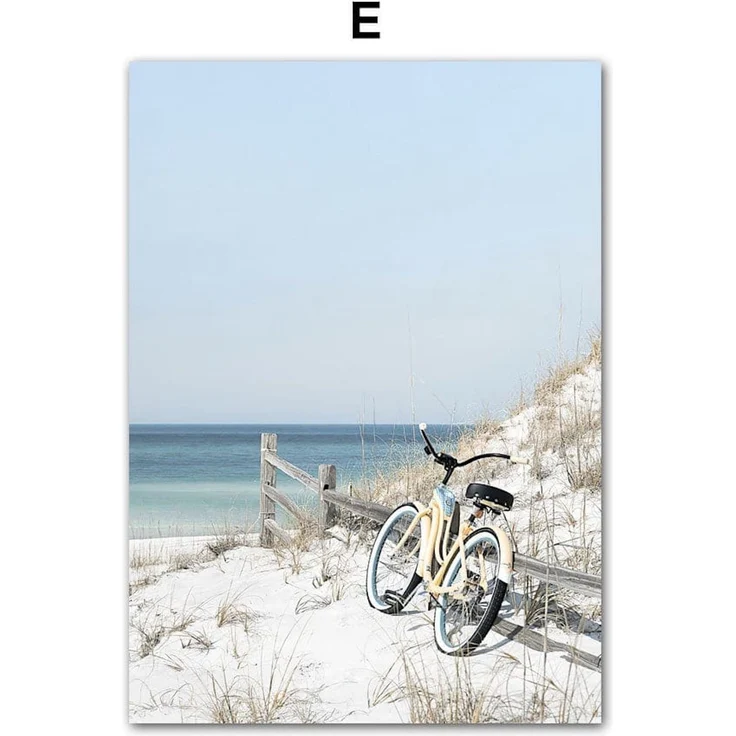 Poster Strand Hütte · Muscheln · Korallen · Ozean · Meer als Deko Print ohne Rahmen - 13 x 18 cm / E