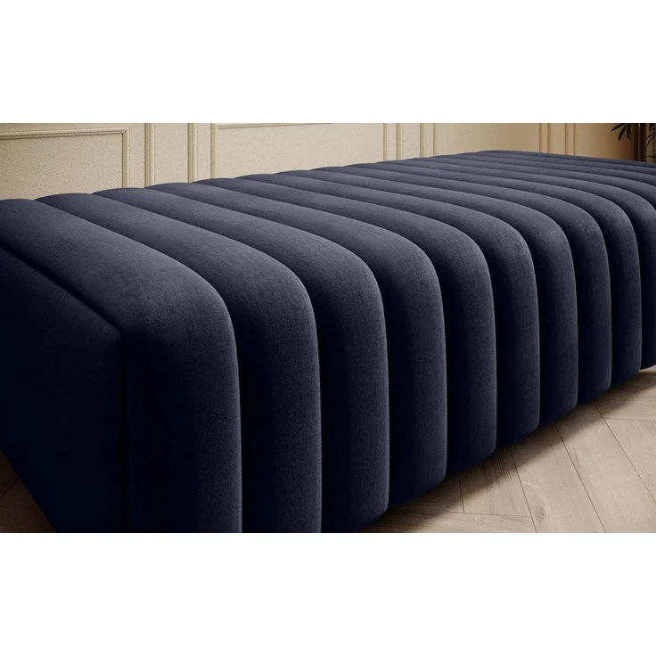 Polsterhocker Designerhocker Hocker ELENI Stoff Monolith Dunkelblau – Bild 2