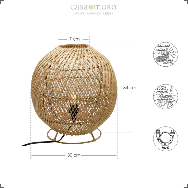 Rattan Pendelleuchte – Bild 16