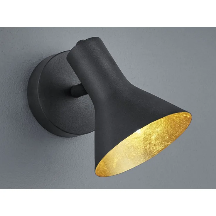 Wandstrahler in schwarz gold für Ihr Schlafzimmer Nina