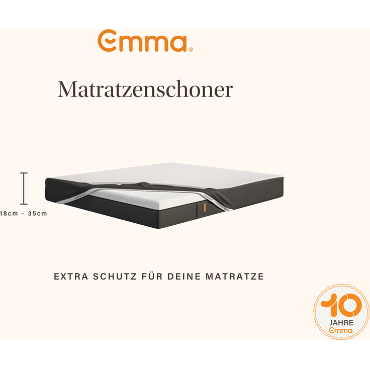 Emma Matratzenschützer, 90x200 cm, 100 % Polyester, Weiß – Bild 5