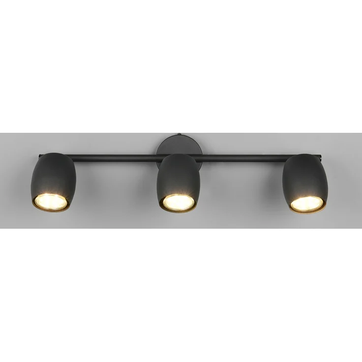Deckenstrahler NANCY 3-flammig aus Metall Schwarz, Breite 47,5cm – Bild 4