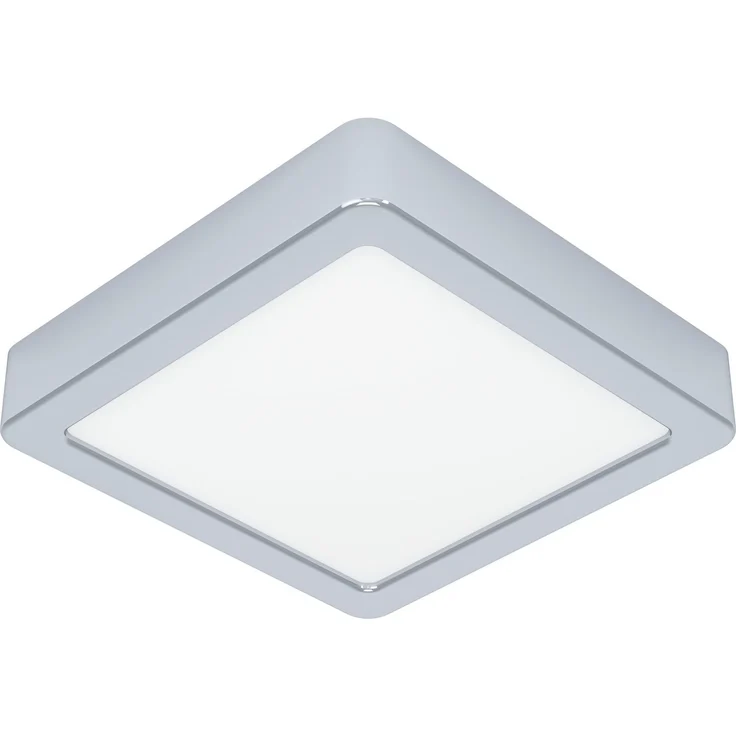 EGLO LED Deckenlampe Fueva 6, Bad Deckenleuchte 15x15 cm, Badlampe aus Stahl in Chrom und Kunststoff in Weiß, Badezimer Lampe, warmweiß-kaltweiß, IP44