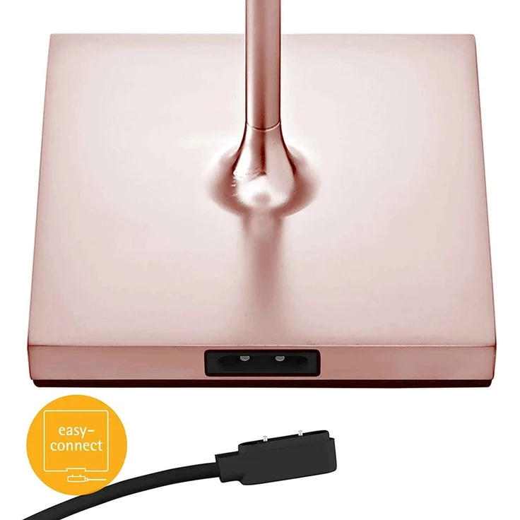LED Tischleuchte, roségold, Touchdimmer, Akku, H 38 cm – Bild 5