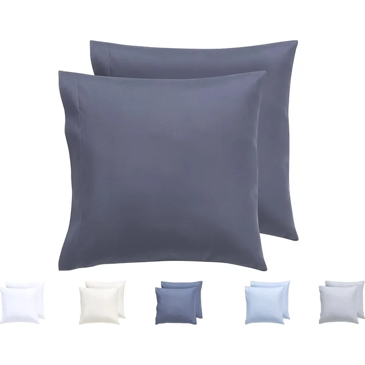 Kissenbezüge, extra weiche Mikrofaser, hypoallergen, Set mit 2 Kissenbezügen 45X45 cm Dunkelgrau