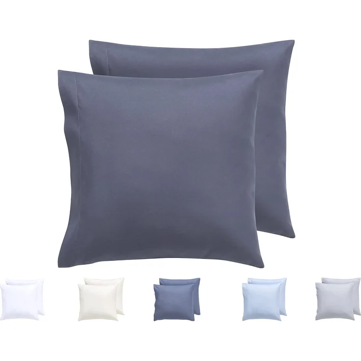 Kissenbezüge, extra weiche Mikrofaser, hypoallergen, Set mit 2 Kissenbezügen 45X45 cm Dunkelgrau