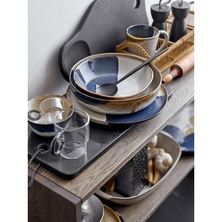 BLOOMINGVILLE Jules Schale Blau Steingut – Bild 1