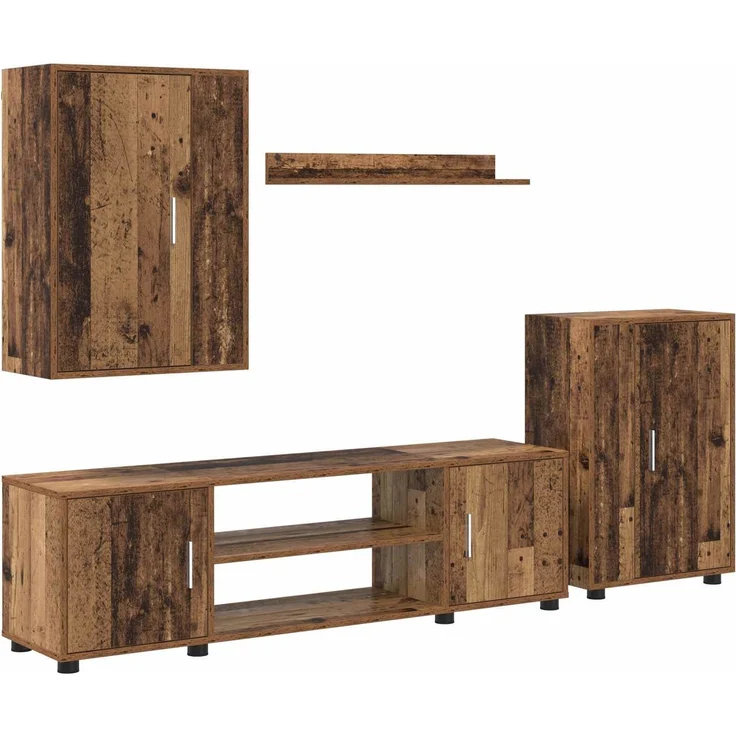 vidaXL TV-Schrankset 140 x 40 x 33 cm Altholz 3397902 – Bild 2
