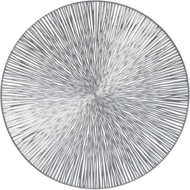ZELLER 27123 Platzset, Kunststoff, SILBER, ca. Ø 38 cm
