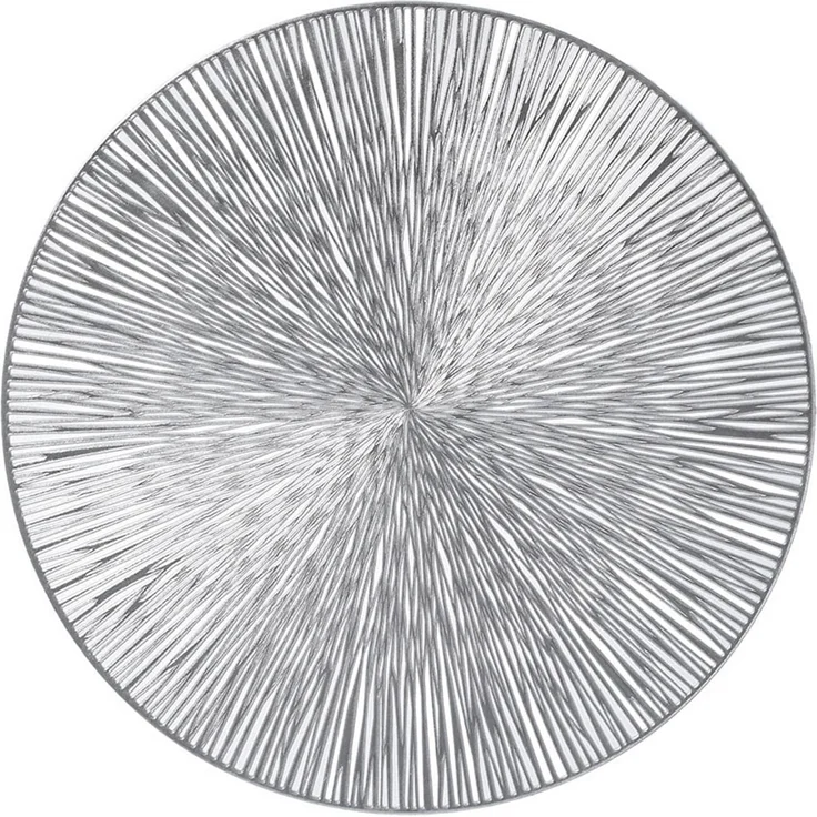 ZELLER 27123 Platzset, Kunststoff, SILBER, ca. Ø 38 cm – Bild 1