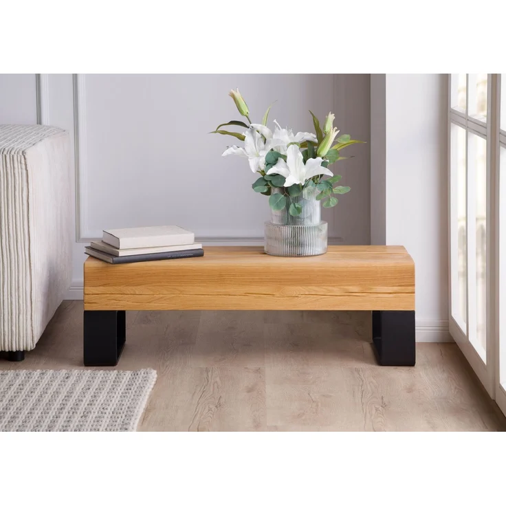 Bank Eiche 100x31x32 natur geölt LOUNGE COLLECTION #07 – Bild 3