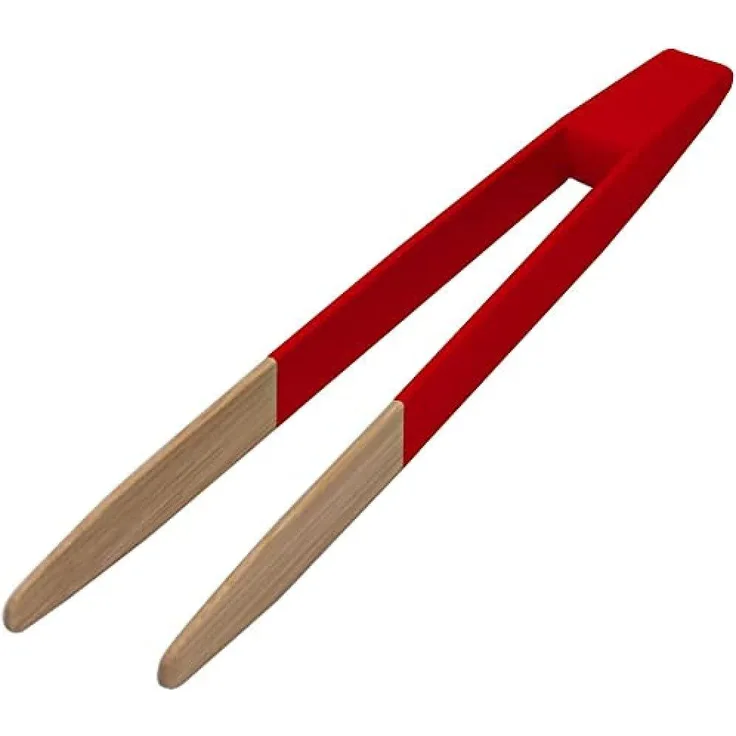 Pebbly Toaster-Zange, magnetisch, 24 cm, Rot