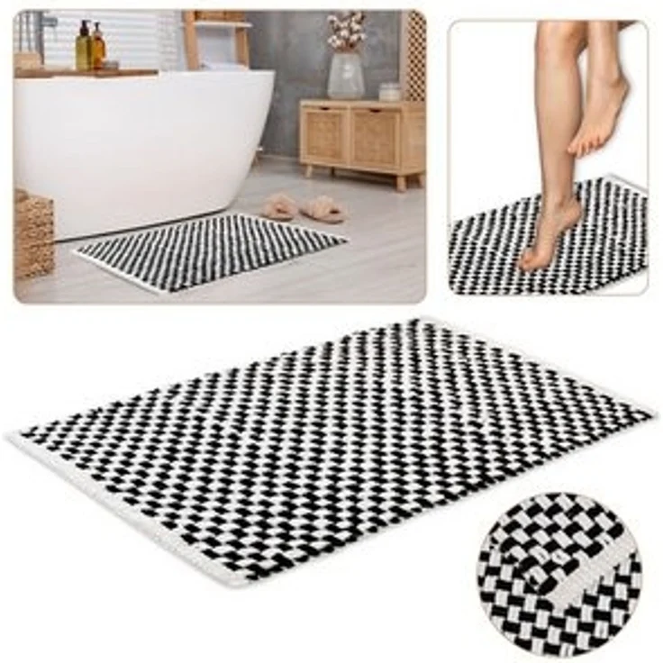 Sarcia. eu Badematte Geflochtene Badematte 50x80 cm, COOL Plüsch-Mikrofaser, HIGH Grammage – Bild 6