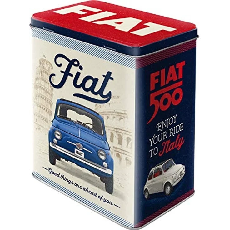 Nostalgic-Art Vorratsdose Kaffeedose Blechdose Müslidose - Fiat 500 – Bild 5