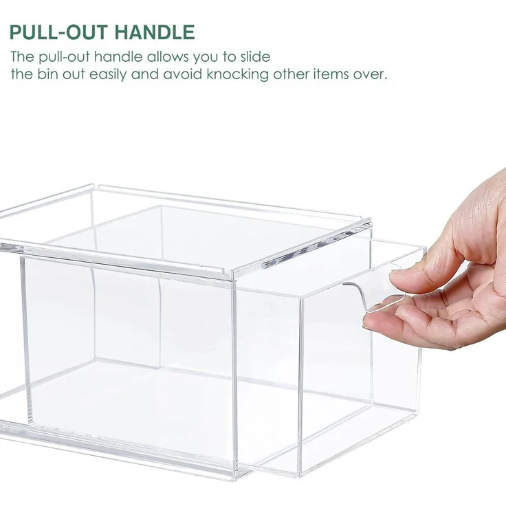 Greentainer Kosmetik Organizer Schubladen Stapelbar Acryl-Make-up-Organizer 3 – Bild 4