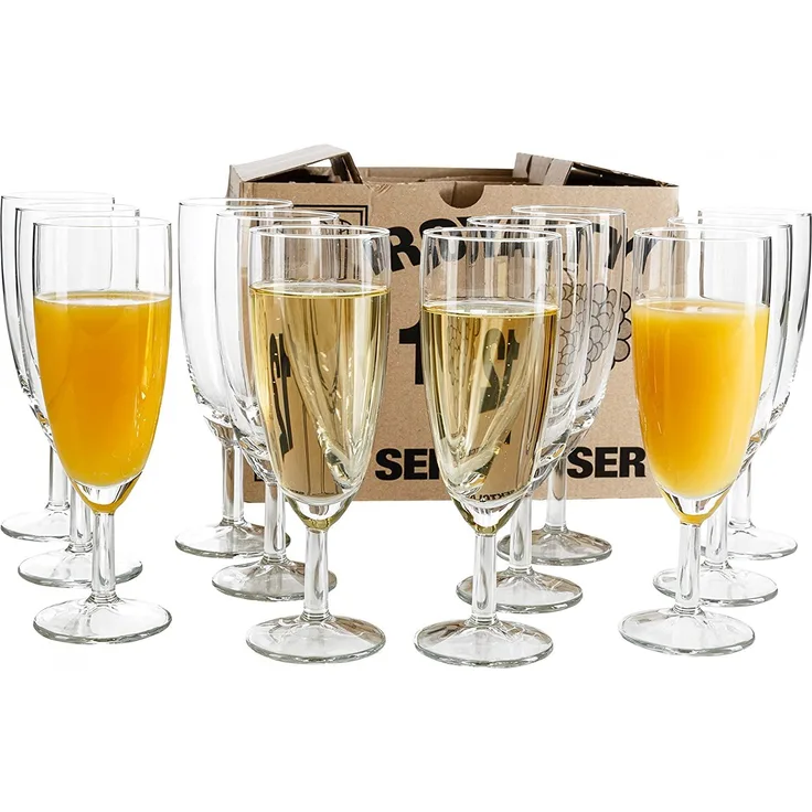 Sektgläser 16cl Sektglas Glas Sekt Prosecco 0,1L Gläser 12er Set