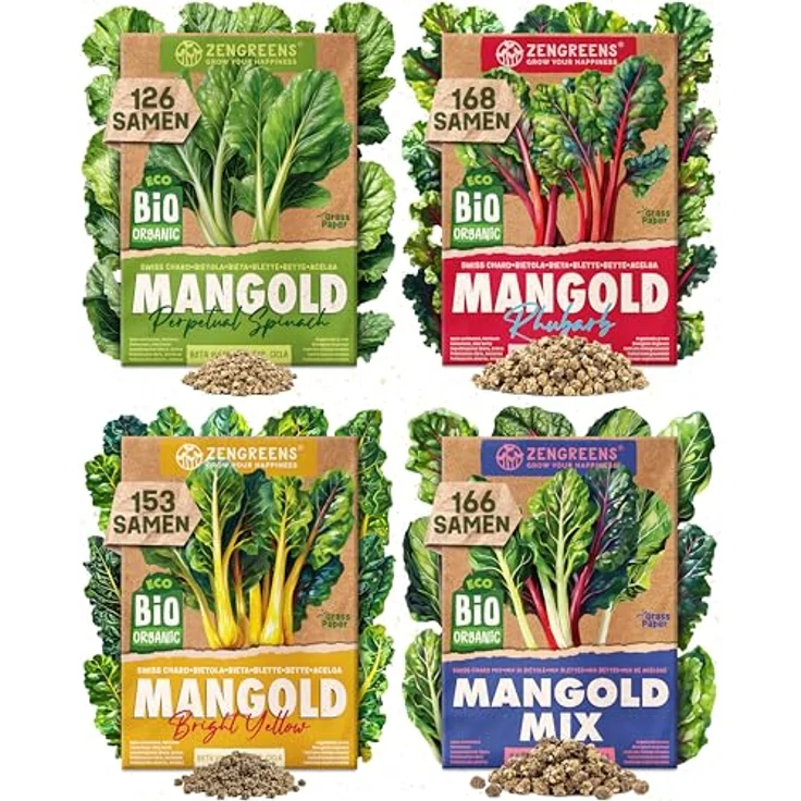 ZenGreens® - Bio Mangoldsamen im 6er Set - 6 Mangold Samen für den einfachen Anbau im Garten, Balkon oder Hochbeet - Pflanzensamen - Saatgut – Bild 13