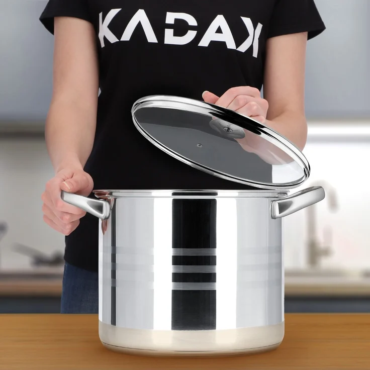 KADAX Topf mit Deckel Induktion Stahl 24 cm 9 L – Bild 5