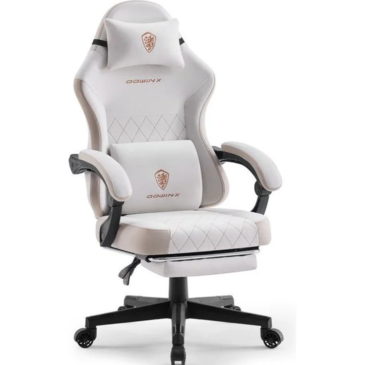 Dowinx Gaming-Stuhl Massage Lendenwirbelstütze Bürostuhl mit Fußstütze für Erwachsene (Packung), Ergonomischer Gaming Sessel Groß und Hoch für Office Gaming 135KG – Bild 4
