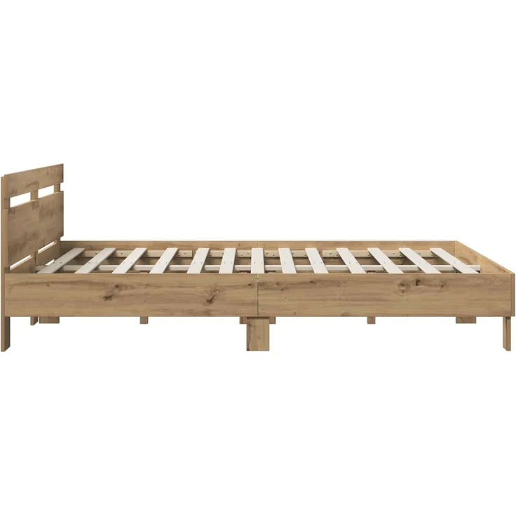 vidaXL Bettrahmen Artisan-Eiche 140 x 190 cm Holzwerkstoff 3446591 – Bild 5