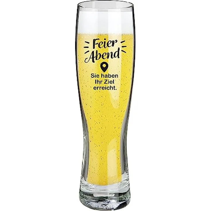 Gilde Weizenbierglas Feierabend, mit Banderole, 0,5 Liter