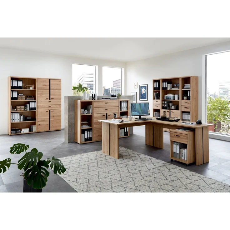 InnoStyle Schreibtisch Anbauwinkel SONOS Old Artisan Eiche 120 x 60 cm Natur – Bild 2
