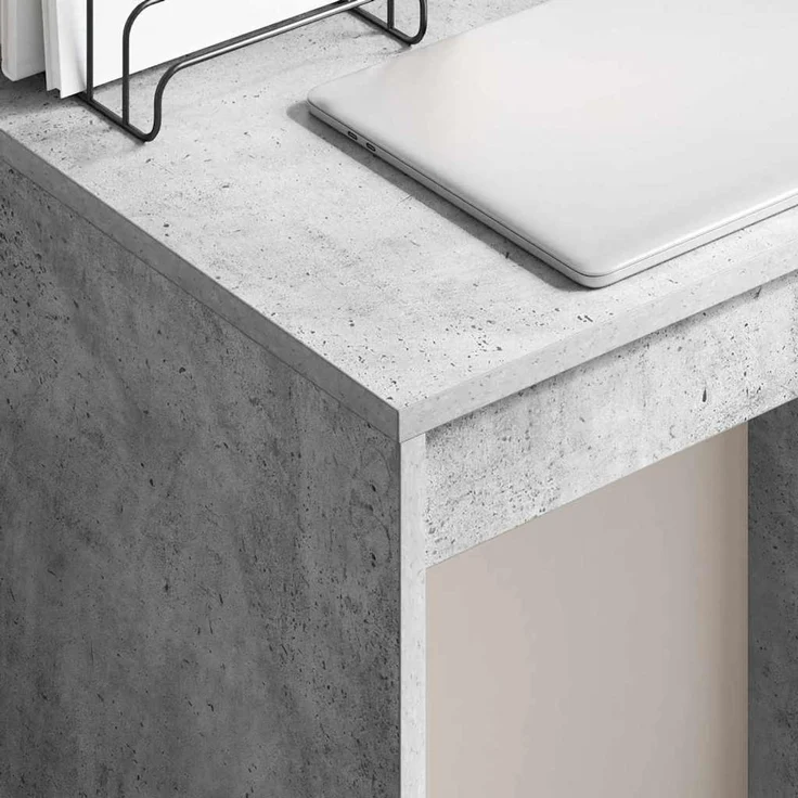 vidaXL Schreibtisch Beton Grau 60 x 40 x 76 cm 869373 – Bild 3