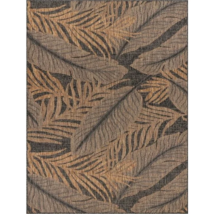 TaraCarpet Teppich Tara Carpet Columbia-Fashion Plant In & Outdoor auch für die Küche, rechteckig, Höhe: 5 mm, Balkon Terrasse Wintergarten Plant natur schwarz Esszimmer 80x150 – Bild 4
